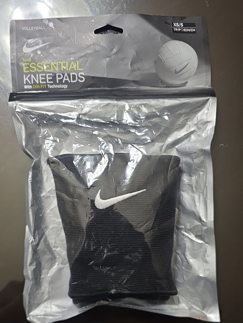 Nike Black Knee Pads with White Swoosh
